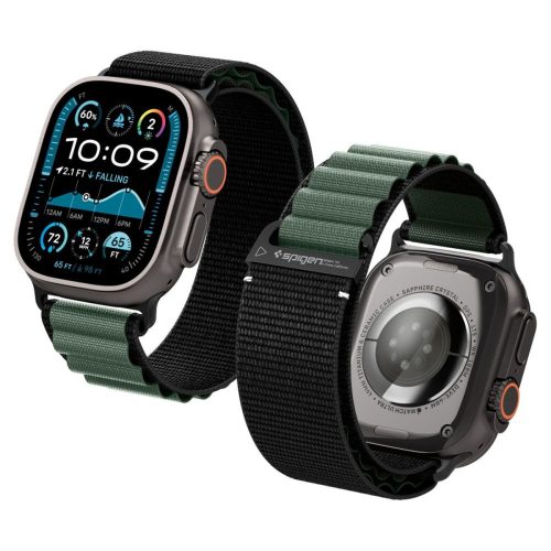 1033270-1-pasek-na-zegarek-apple-watch-44-45-46-49-mm-spigen-hurtownia-dropshipping.jpg Apple Watch Band 44 / 45 / 46 / 49 mm - melna un zaļa