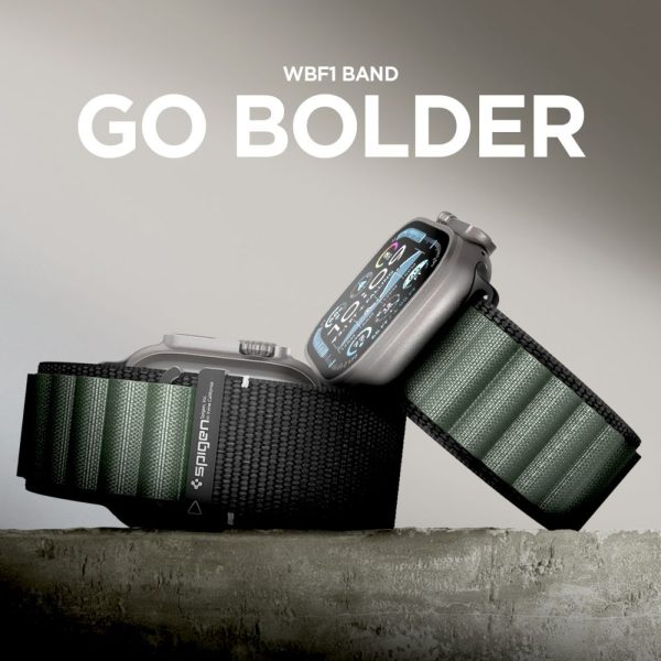 Apple Watch Band 44 / 45 / 46 / 49 mm - melna un zaļa