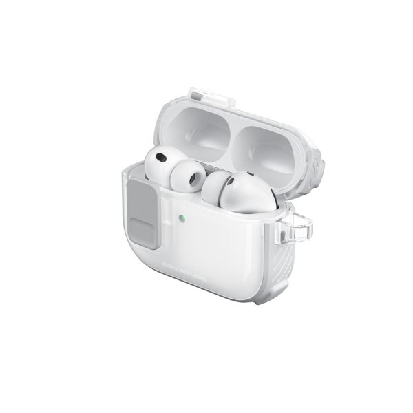 AirPods Pro 3 Titan Pro Mag vāciņš - caurspīdīgs - balts