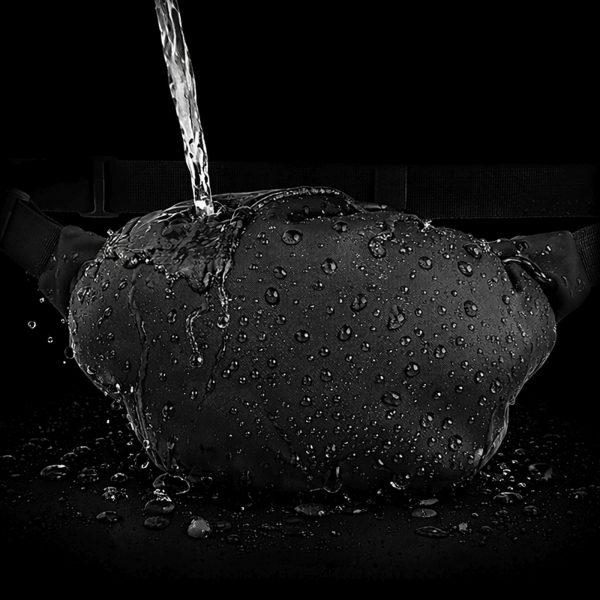 Unisex jostas soma ar regulējamu siksnu, ūdensnecaurlaidīga - melna