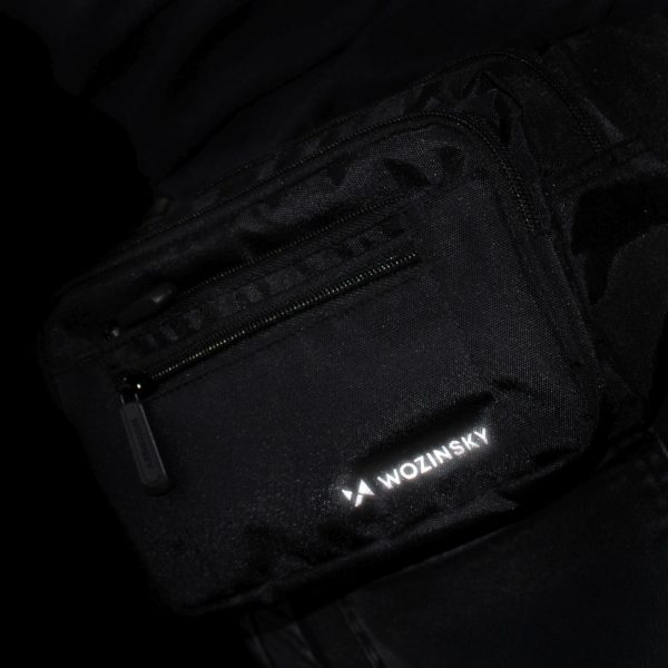 Unisex jostas soma ar regulējamu siksnu, ūdensnecaurlaidīga - melna