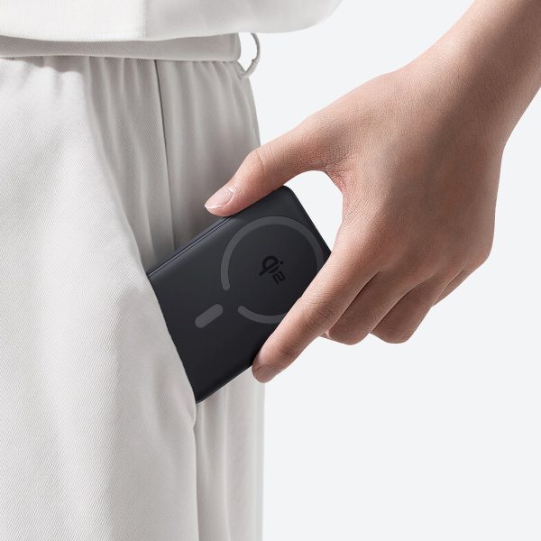 EnerFill FM12 10000mAh 22.5W magnētiskais Power Bank ar USB-C MagSafe Qi2 kabeli - melns