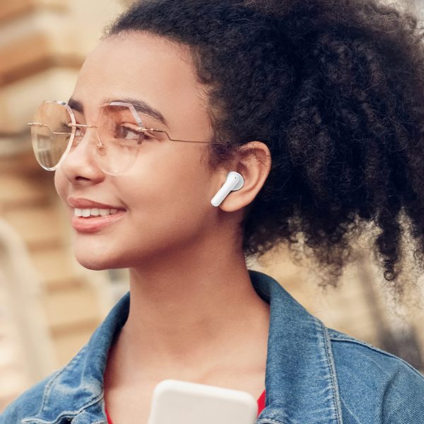 T13 ANC IPX5 Bluetooth bezvadu austiņas - baltas