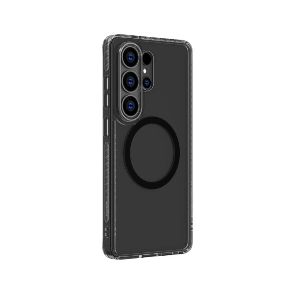 Samsung S26 Ultra Titan Pro kritienu drošs maciņš - caurspīdīgs, melns