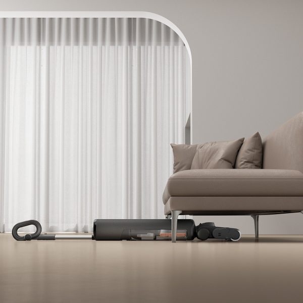 UWANT D600 vertikālais putekļsūcējs mitrai/sausai tīrīšanai ar slaucīšanas funkciju - melns