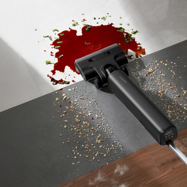 UWANT D600 vertikālais putekļsūcējs mitrai/sausai tīrīšanai ar slaucīšanas funkciju - melns