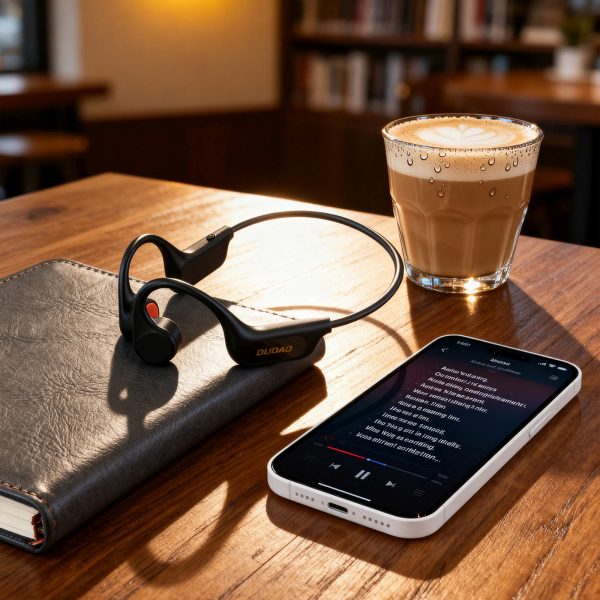 U22 Bluetooth bezvadu kaulu vadītspējas austiņas - melnas