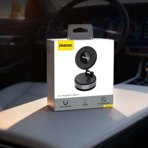 MagSafe automašīnas viedtālruņa turētājs ar piesūcekni vējstiklam vai paneļam - melns