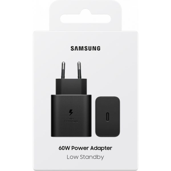 Samsung USB-C 60W 3A sienas lādētājs - melns