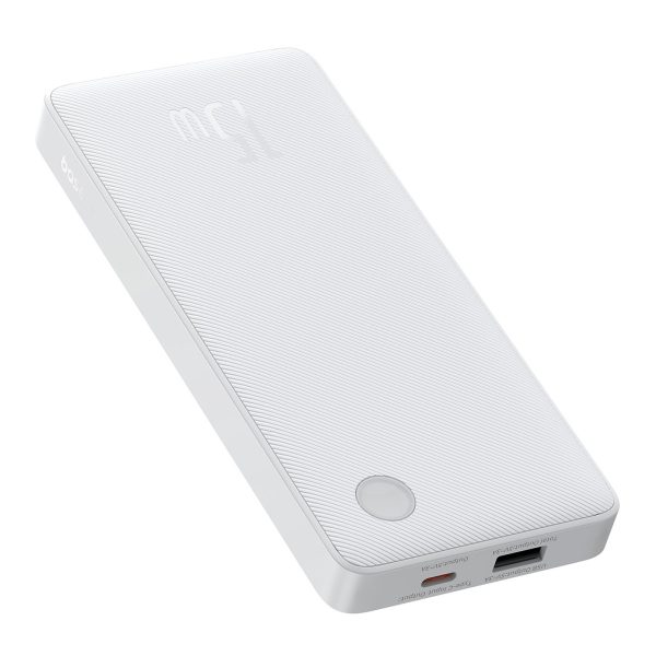 1033369-2-powerbank-10000mah-15w-z-kablem-usb-a-usb-c-bialy-baseus-hurtownia-dropshipping.jpg Powerbank 10000mAh 15W Airpow Lite ar USB-A - USB-C kabeli 30cm - balts