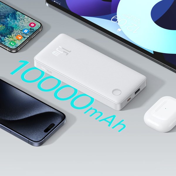 1033369-6-powerbank-10000mah-15w-z-kablem-usb-a-usb-c-bialy-baseus-hurtownia-dropshipping.jpg Powerbank 10000mAh 15W Airpow Lite ar USB-A - USB-C kabeli 30cm - balts