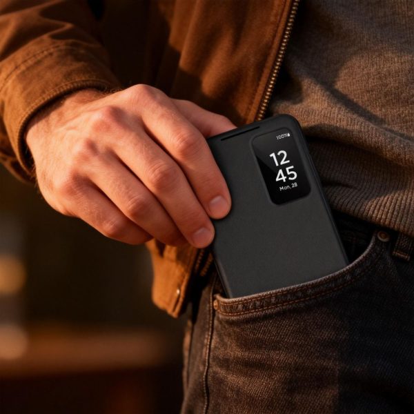 Samsung Galaxy S26 Ultra viedais maciņš - melns