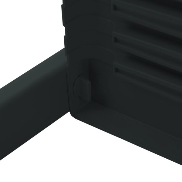 Izturīgs dārza baseina kafijas galdiņš ar plauktu - MELNS