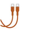USB-C 60W 1.5m ICON elastīgs kabelis - oranžs