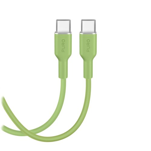 USB-C 60W 1.5m ICON elastīgs kabelis - zaļš