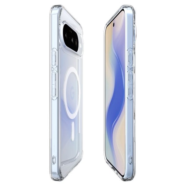 Google Pixel 10 / 10 Pro Ultra Hybrid Mag MagSafe vāciņš - caurspīdīgs un balts