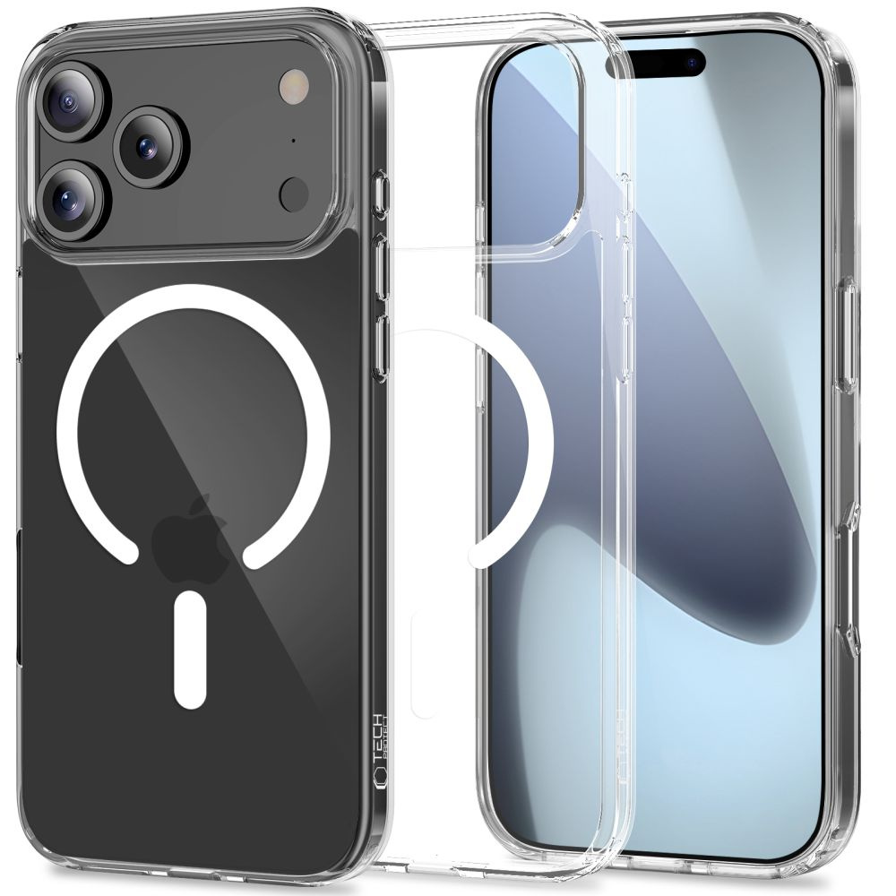 iPhone 17 Pro FlexAir Hybrid MagSafe vāciņš — caurspīdīgs