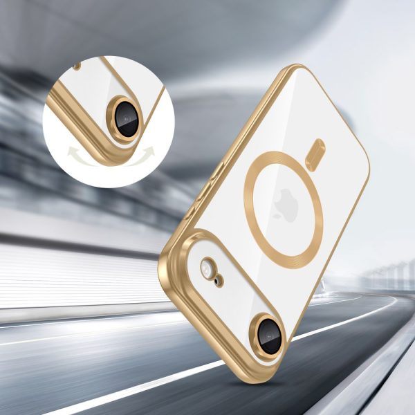 iPhone 17 Air MagFlex MagSafe vāciņš — caurspīdīgs zelta krāsā