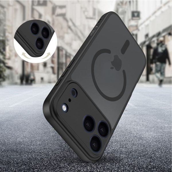 iPhone 17 Pro Max BasicMag MagSafe vāciņš — matēti melns