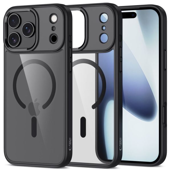 iPhone 17 Pro MagMat MagSafe vāciņš — caurspīdīgs, melns