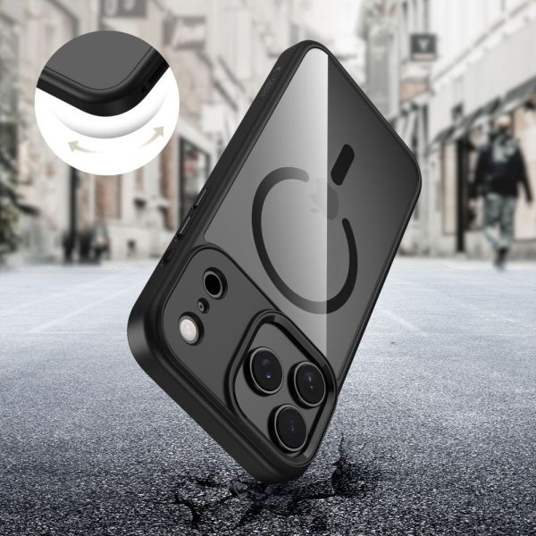 iPhone 17 Pro MagMat MagSafe vāciņš — caurspīdīgs, melns
