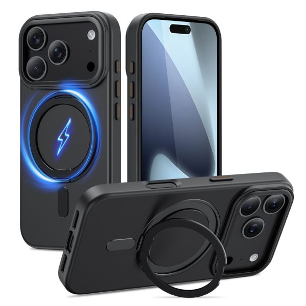 iPhone 17 Pro Max MagRing MagSafe maciņš - matēts melns