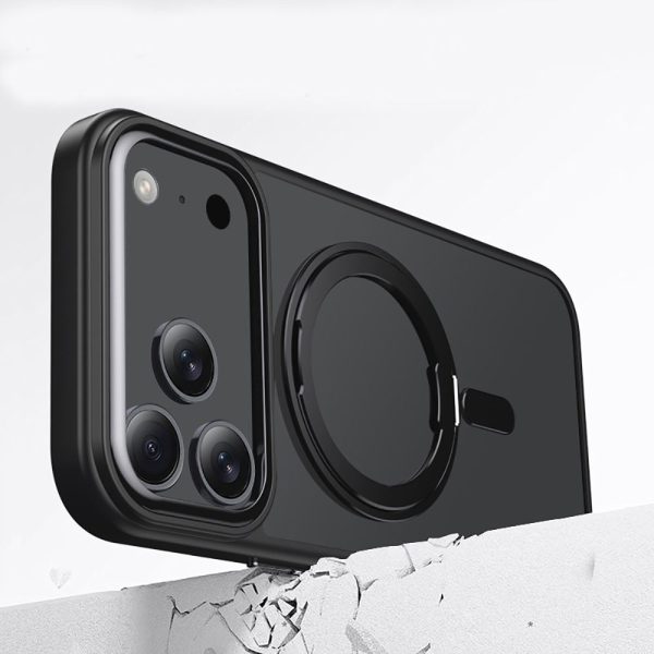 iPhone 17 Pro Max MagRing MagSafe maciņš - matēts melns
