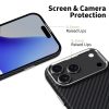iPhone 17 Pro Max jonu oglekļa šķiedras MagSafe vāciņš — pelēks un melns