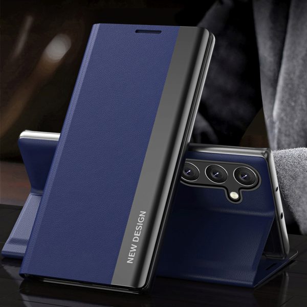 Samsung Galaxy A16 / A16 5G Sleep Case Pro atlokāms maciņš ar statīvu - zils