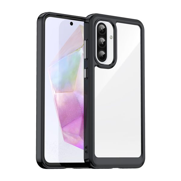 Samsung Galaxy A26 Outer Space maciņš ar elastīgu rāmi - melns