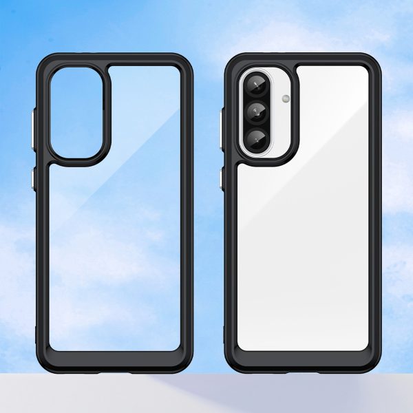 Samsung Galaxy A26 Outer Space maciņš ar elastīgu rāmi - melns