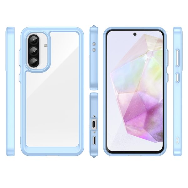 Samsung Galaxy A26 Outer Space maciņš ar elastīgu rāmi - zils