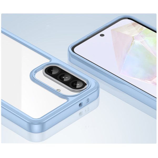 Samsung Galaxy A26 Outer Space maciņš ar elastīgu rāmi - zils