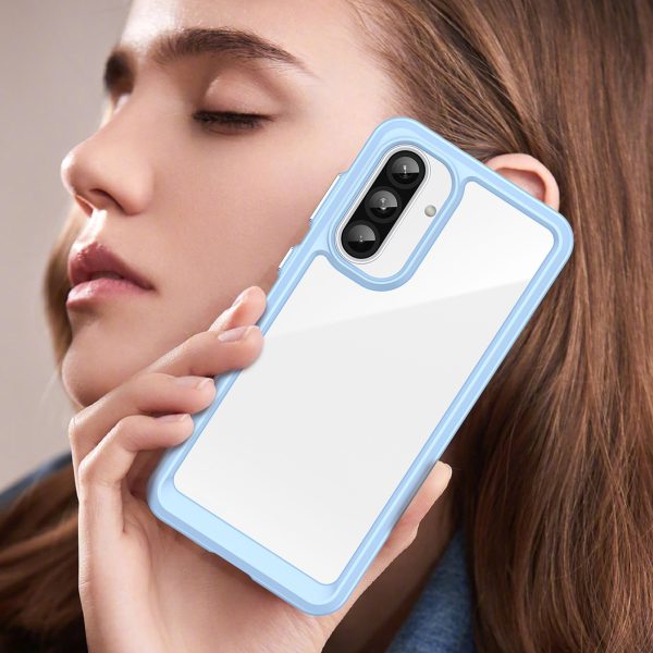 Samsung Galaxy A26 Outer Space maciņš ar elastīgu rāmi - zils