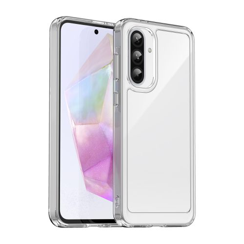Samsung Galaxy A26 Outer Space maciņš ar elastīgu rāmi - caurspīdīgs