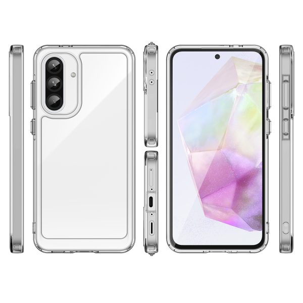 Samsung Galaxy A26 Outer Space maciņš ar elastīgu rāmi - caurspīdīgs