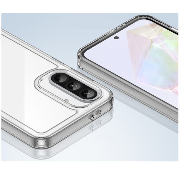 Samsung Galaxy A26 Outer Space maciņš ar elastīgu rāmi - caurspīdīgs