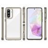 Samsung Galaxy A26 Outer Space maciņš ar elastīgu rāmi - caurspīdīgs melns