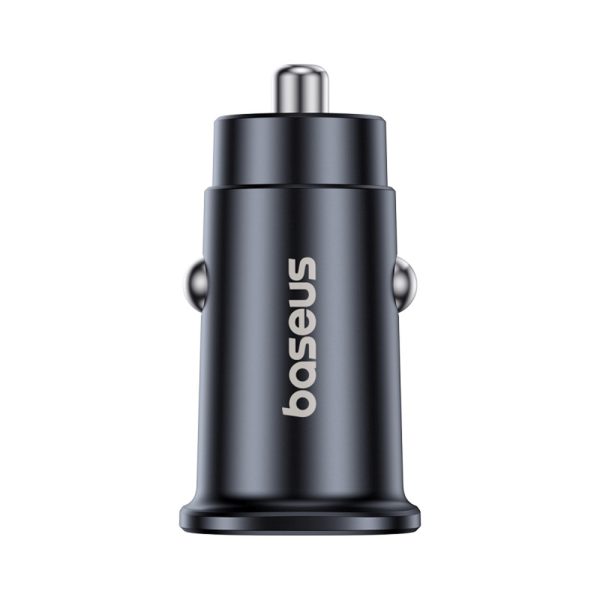 USB-C USB-A 30W automašīnas lādētājs - melns