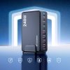 Galda uzlādes stacija 4x USB-A 4x USB-C GaN QC3 240W - melna
