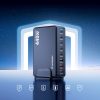 Galda uzlādes stacija 3x USB-A 5x USB-C GaN QC3 440W - melna