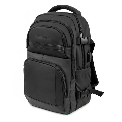 Ceļojumu mugursoma lidmašīnai ar nodalījumu klēpjdatoram 20l 40x20x25 cm - melna