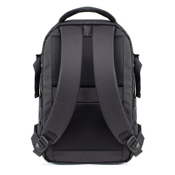 Ceļojumu mugursoma lidmašīnai ar nodalījumu klēpjdatoram 20l 40x20x25 cm - melna