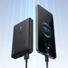 Powerbank 10000mAh 22.5W EnerFill FP21 USB-A USB-C ar USB-C kabeli - melns