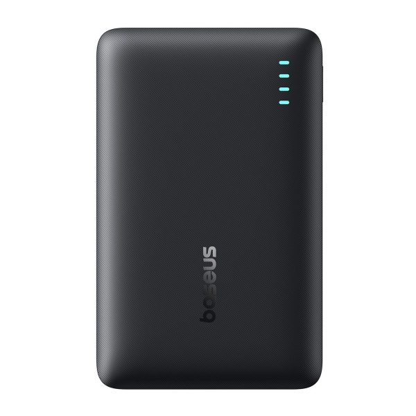 Powerbank 10000mAh 22.5W EnerFill FP21 USB-A USB-C ar USB-C kabeli - melns