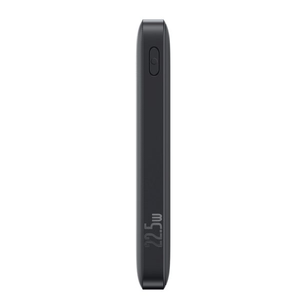 Powerbank 10000mAh 22.5W EnerFill FP21 USB-A USB-C ar USB-C kabeli - melns