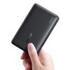 Powerbank 10000mAh 22.5W EnerFill FP21 USB-A USB-C ar USB-C kabeli - melns