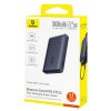 Powerbank 10000mAh 22.5W EnerFill FP21 USB-A USB-C ar USB-C kabeli - melns