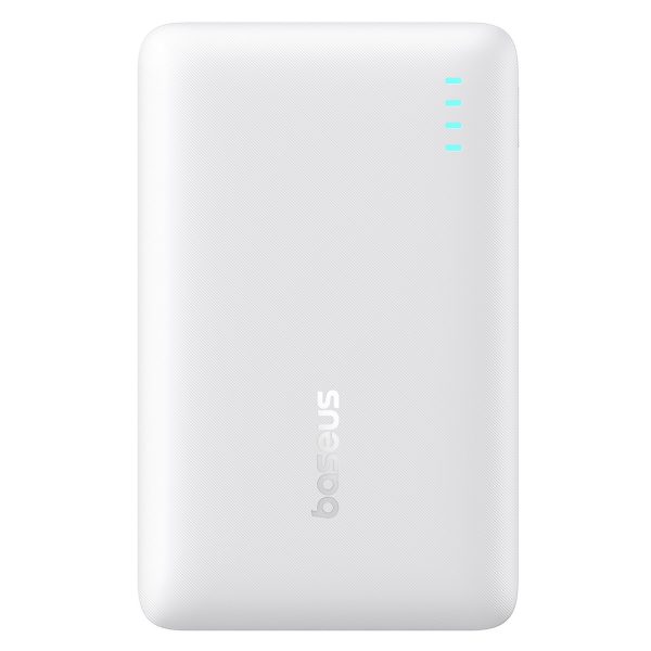Powerbank 10000mAh 22.5W EnerFill FP21 USB-A USB-C ar USB-C kabeli - balts