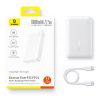 Powerbank 10000mAh 22.5W EnerFill FP21 USB-A USB-C ar USB-C kabeli - balts